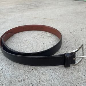 Brooks Brothers Brown Leather Preppy Belt Sz 36 Made in Italy‎